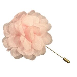 NEW Blush Pink Satin Flower Lapel Pin